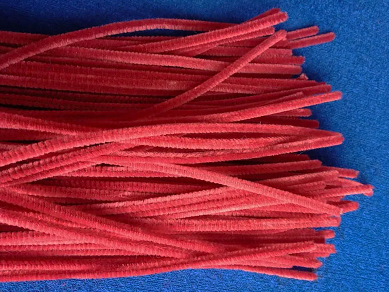 Chelines Gamuzados rojo escarlata o rojo mate para Decoración 