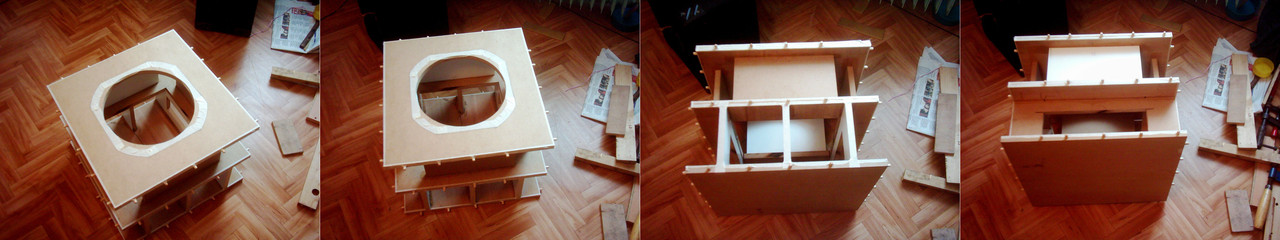 Lepení výztuh zadní komory