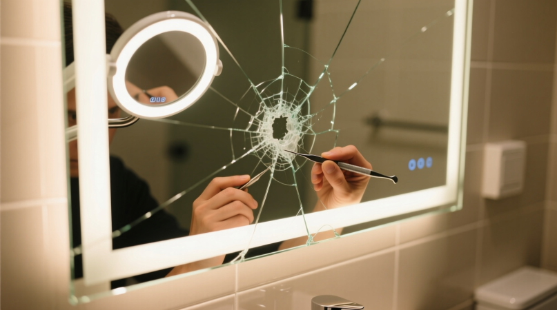 Ремонт зеркала с подсветкой увеличения