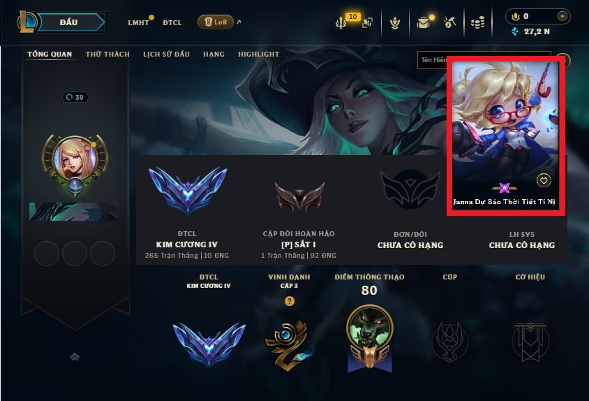 Acc DTCL # - Không Khung