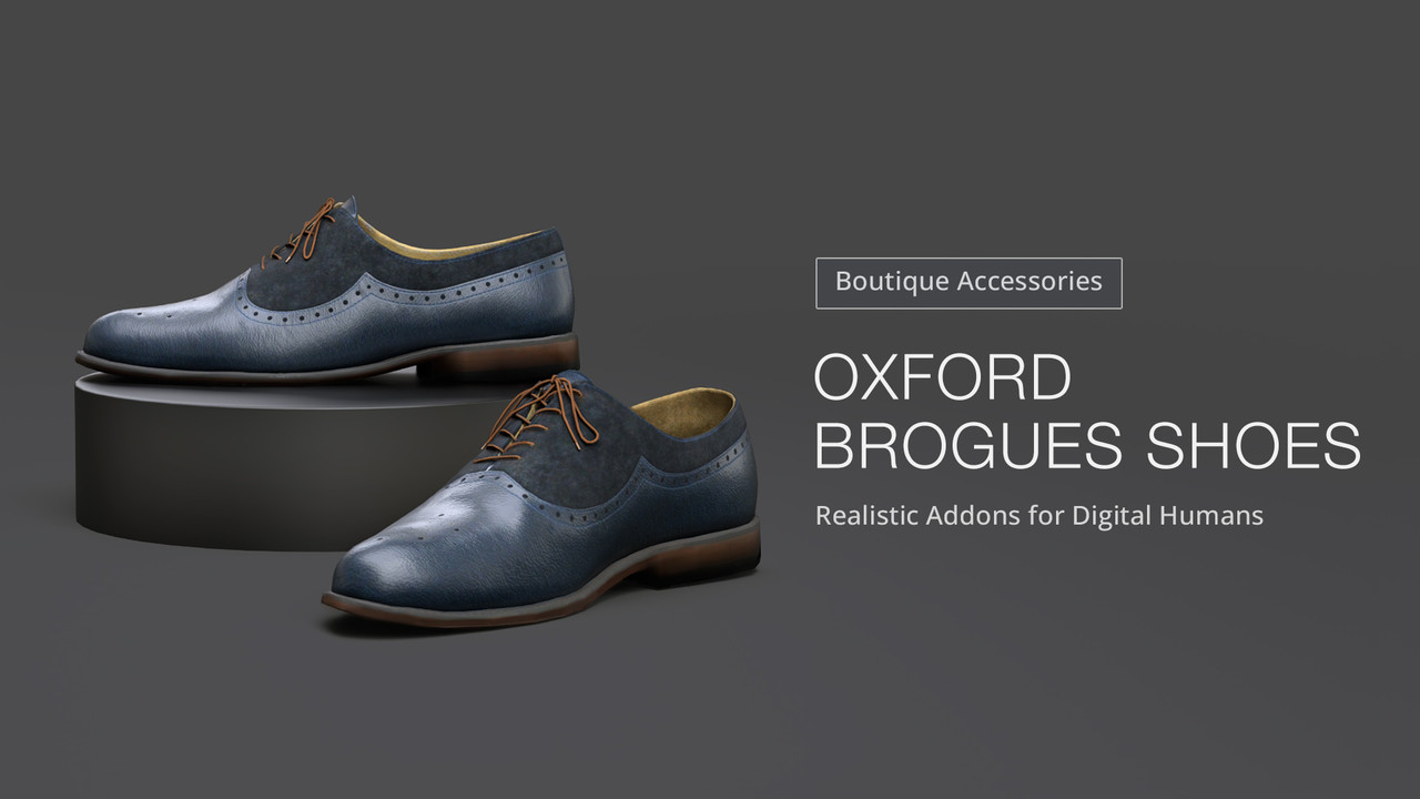 Oxford Brogues Shoes CC3 2024 - Free Daz 3D Models