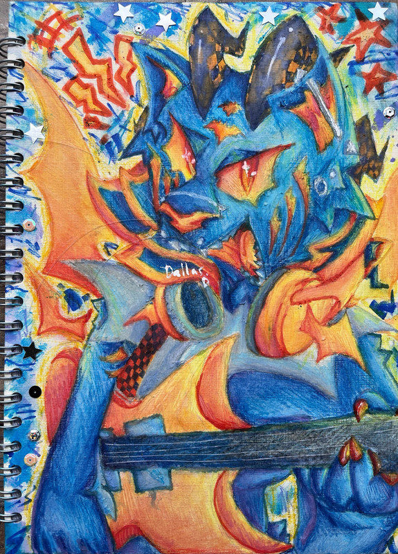 Traditional furry character drawing