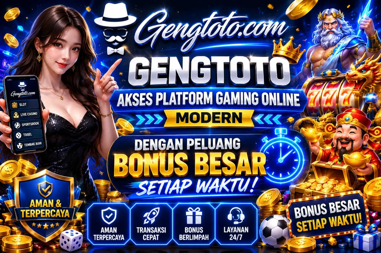 GENGTOTO, Akses Platform Gaming Online Modern dengan Peluang Bonus Besar  Setiap Waktu