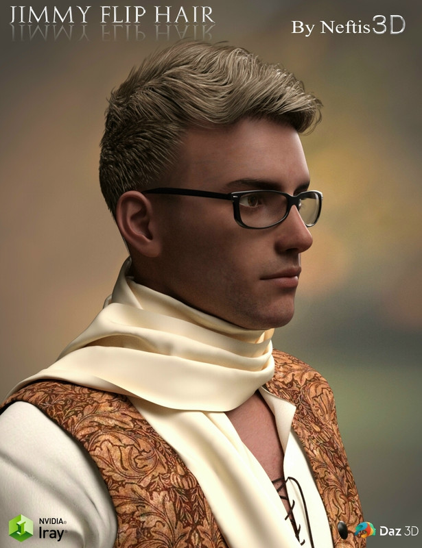 Jimmy Flip Hair for Genesis 3 Male(s) Jimmy Flip Hair for Genesis 3 Male(s)
