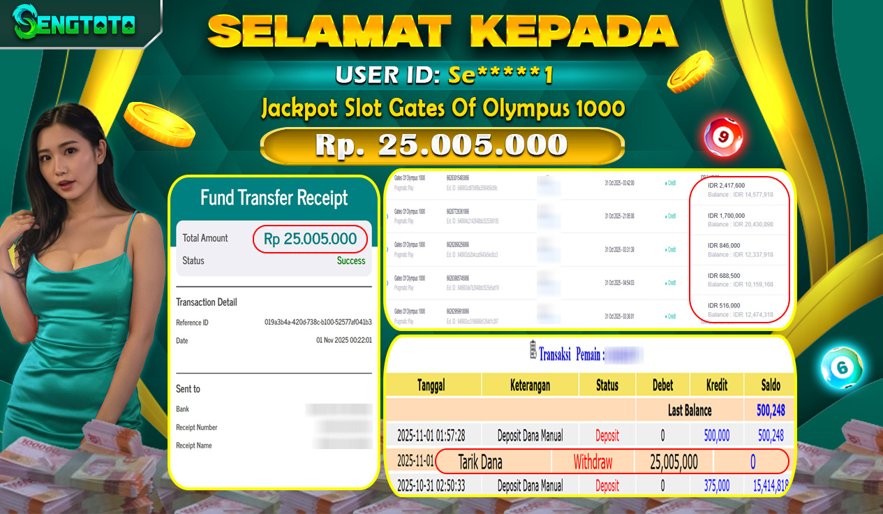 BUKTI PEMBAYARAN SLOT GATES OF OLYMPUS 1000