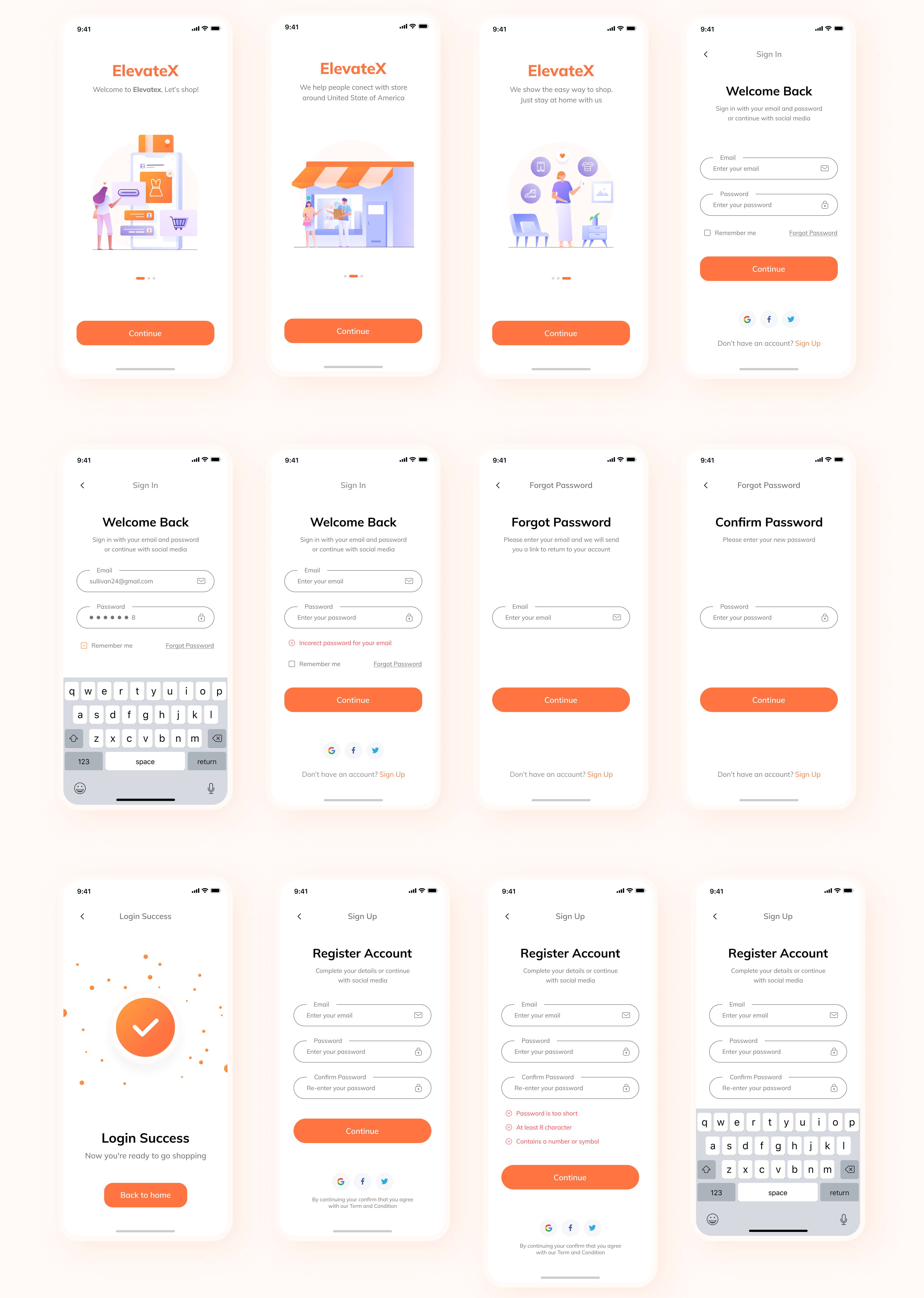ElevateX - Minimal UI Kit for E-commerce React Native CLI