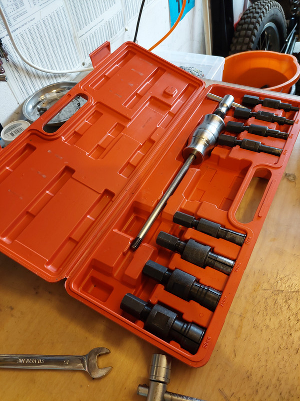 Tips on removing the rear brake drum dished washer?