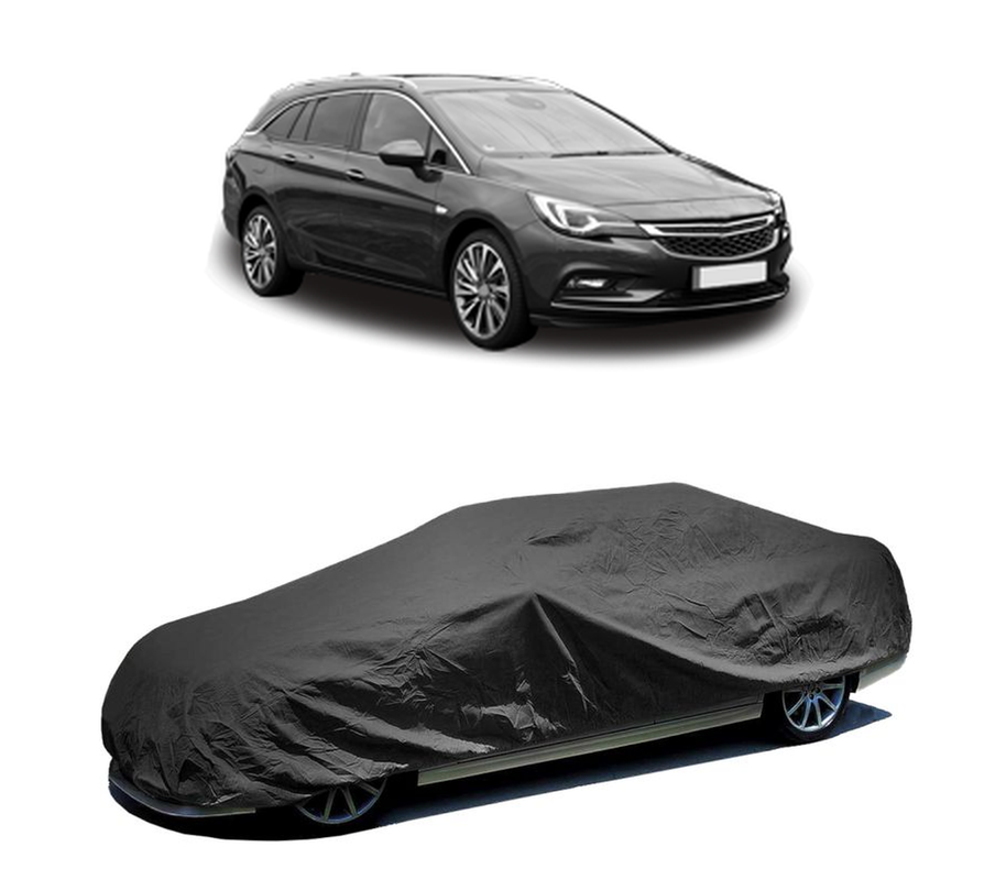 Husa tip prelata auto pentru OPEL ASTRA K Sports Tourer (B16) 2015 - 2022,culoare negru, material textil impermeabil, rezistanta la intemperii praf UV, CARPASSION Husa Protectie