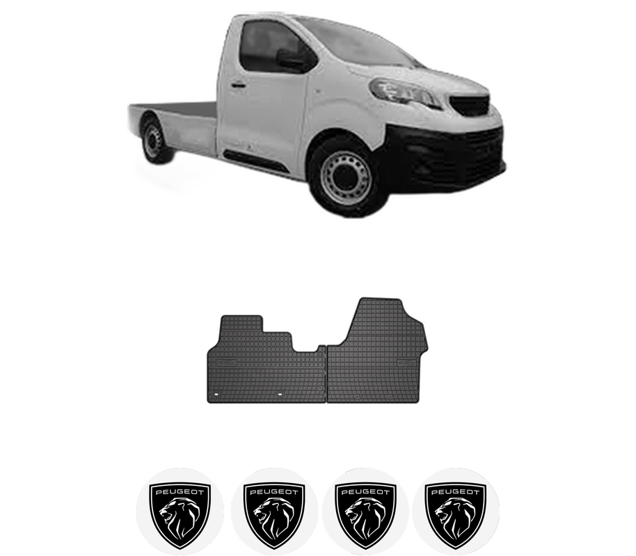 Set covorase presuri PEUGEOT EXPERT Platform/Chassis (V_) din 2016-2023, auto, din cauciuc thermoplastic, 4 Stickere auto cu PEUGEOT
