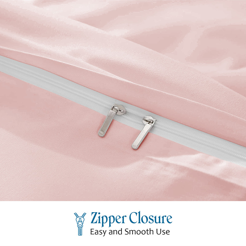 Picture of 1000 TC 100% Egyptian Cotton 1-Pc  Duvet Cover Zipper Closur Ultra Soft Durable and Fade Resistant Color Blush Pink Solid size Twin/Twin Xl