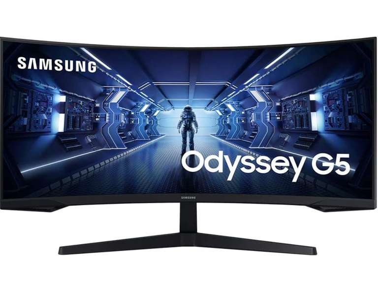 Amazon: Monitor Gamer Ultrawide SAMSUNG Odyssey G5 34 Curvo 1000R, 165Hz, 1ms, FreeSync Premium, WQHD 
