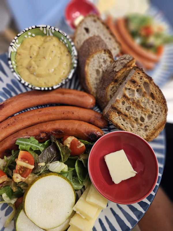 Sausages with cheese