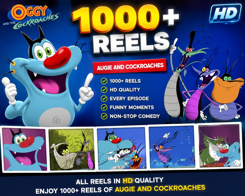 1000+ Augie & Cockroach Reels Pack (HD) — Free