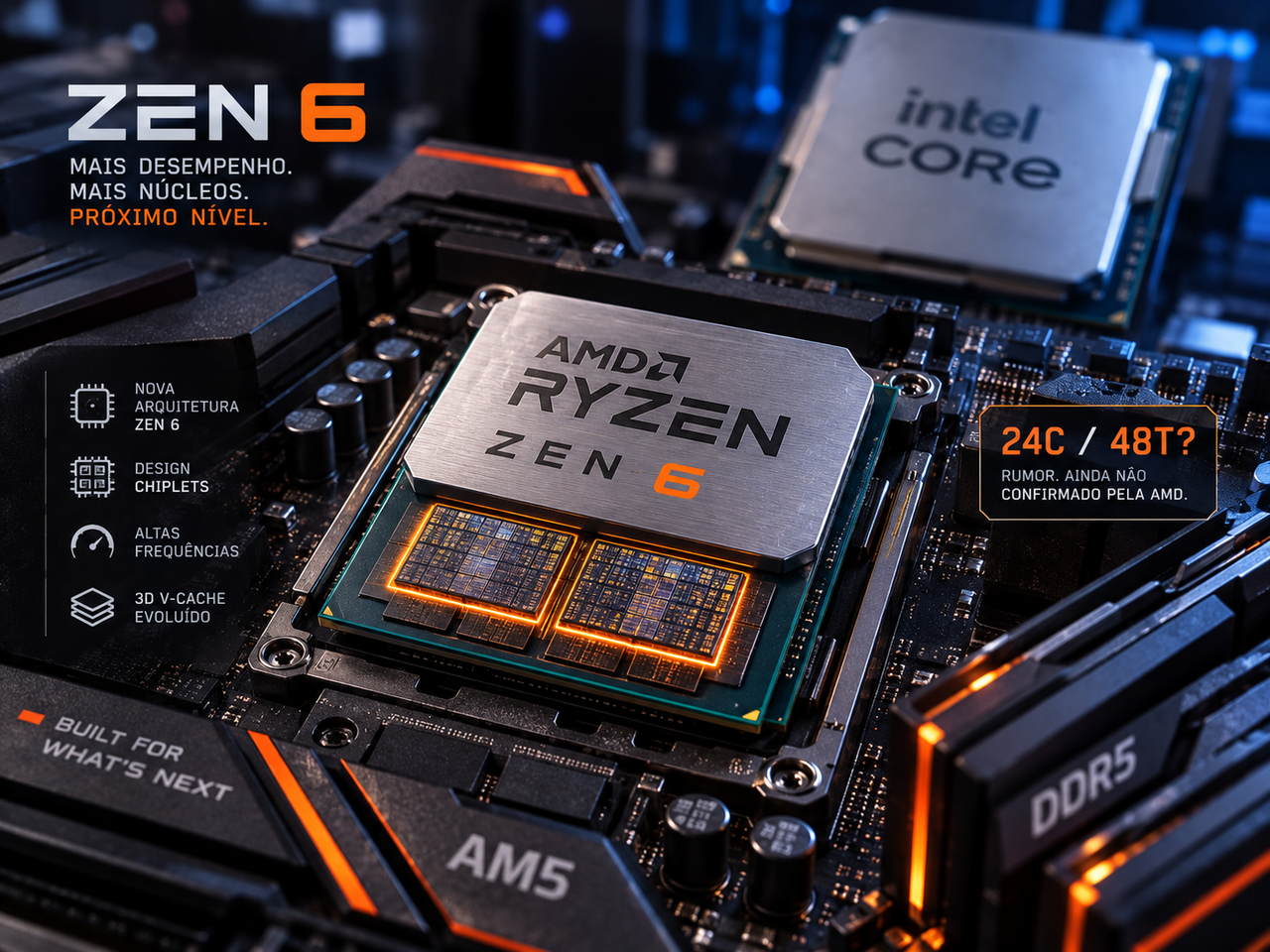 Zen 6 já é real, mas Ryzen de 24 núcleos ainda é rumor: por que a próxima AMD pode pressionar a Intel