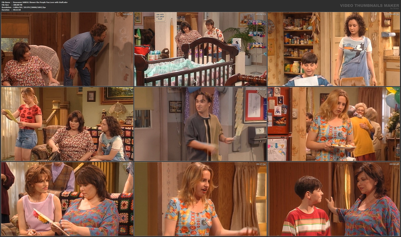 Roseanne S08E01 Shower the People You Love with Stuff.mkv