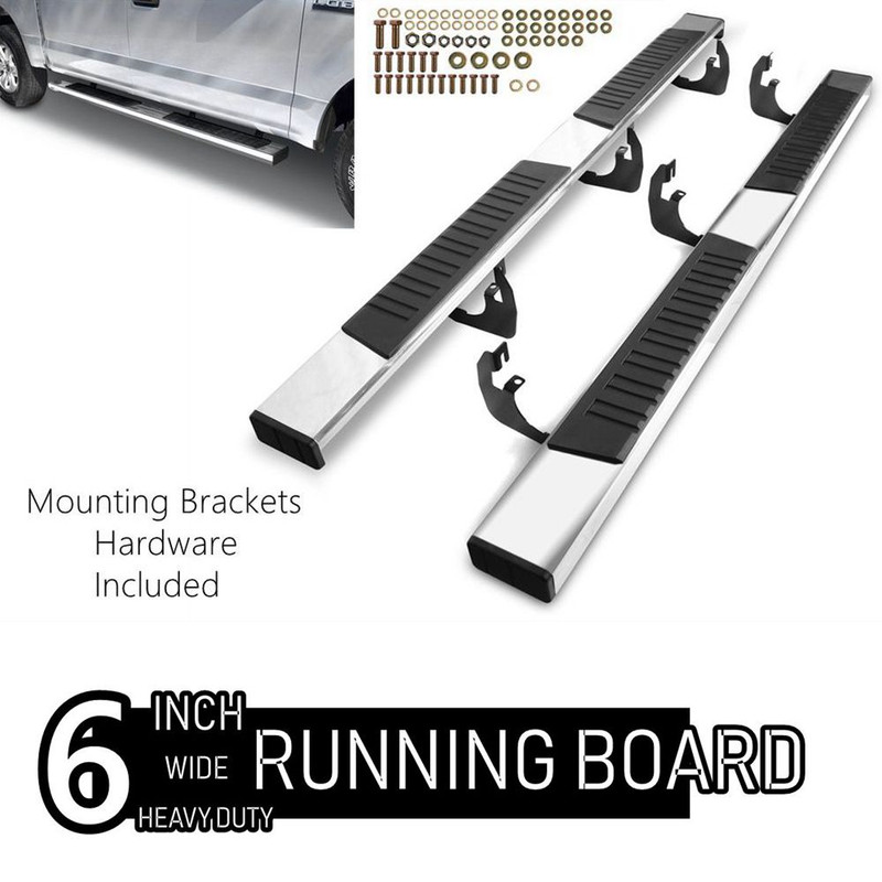 Fit 15-19 Ford F150 Super Crew Cab 5/" Side Step Running Board Nerf Bar BLK A