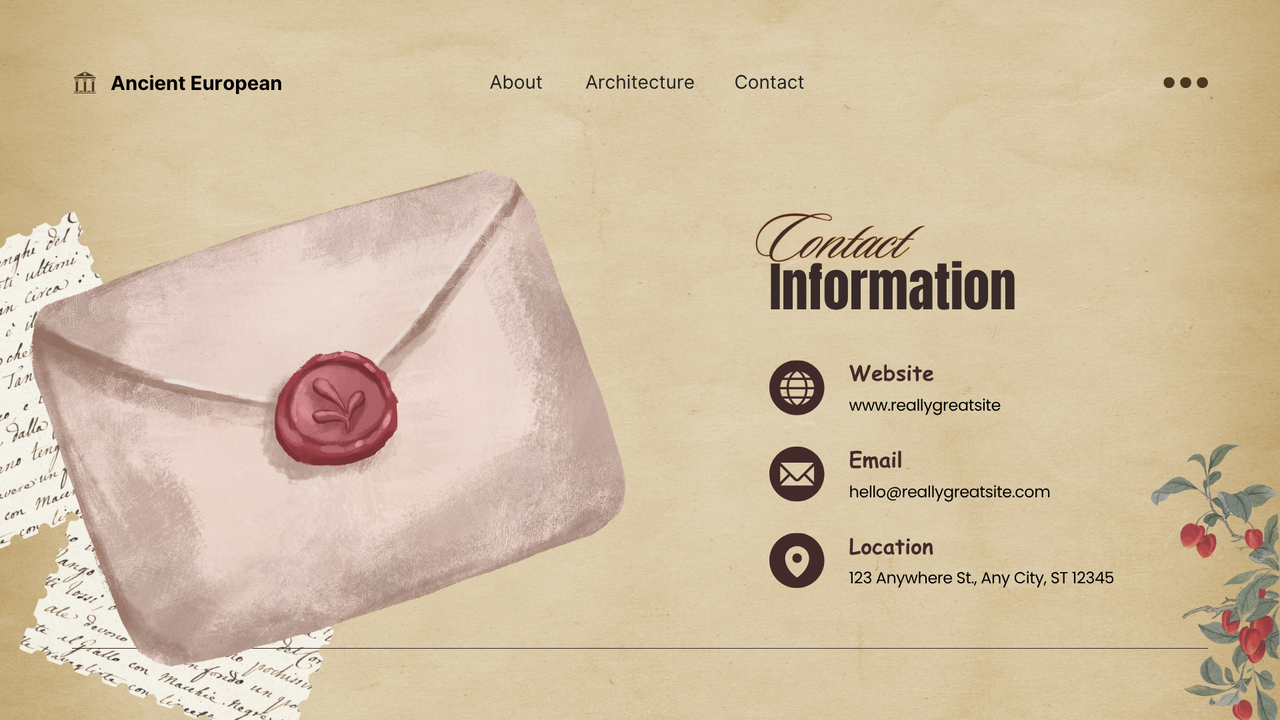 Brown Simple Ancient European Architecture Presentation