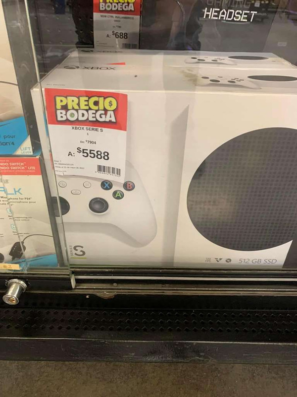 Bodega Aurrerá Xbox S a $5,588 en Sucursal.
