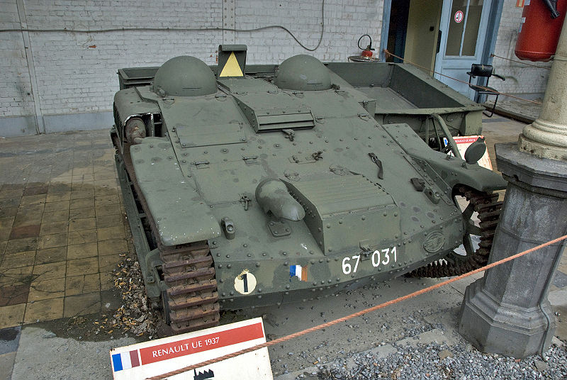 Una tanqueta Renault UE, en el Museo del Ejército de Bruselas