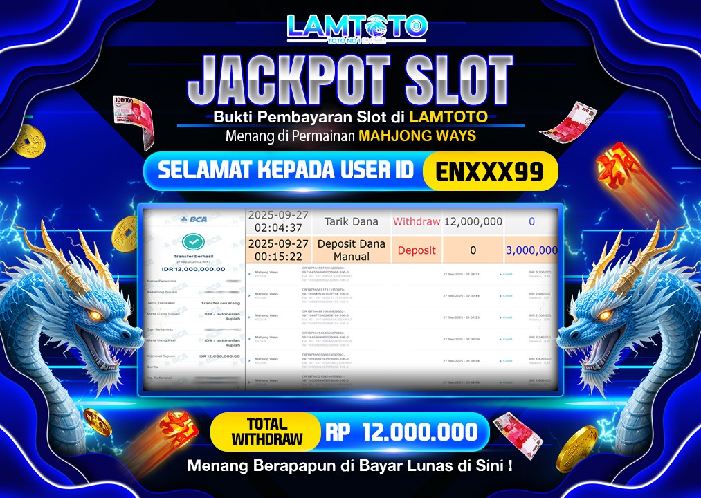BUKTI JACKPOT LUNAS LAMTOTO