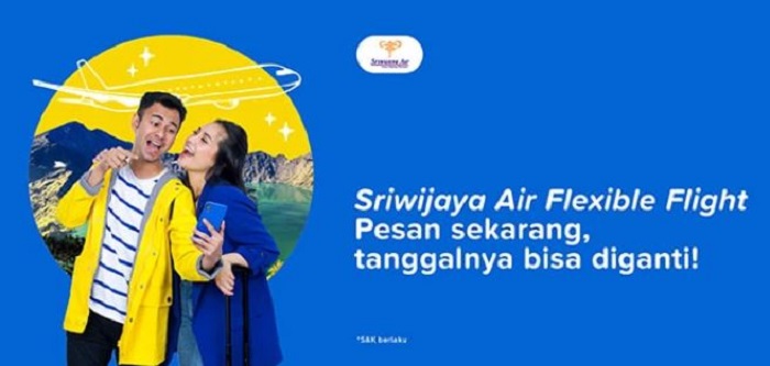 Promo flexible flight Sriwijaya Air dan NAM Air dari Tiket.com