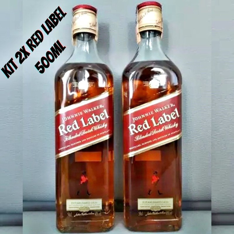 Whisky Johnnie Walker Red Label 500ml 2 Unidades