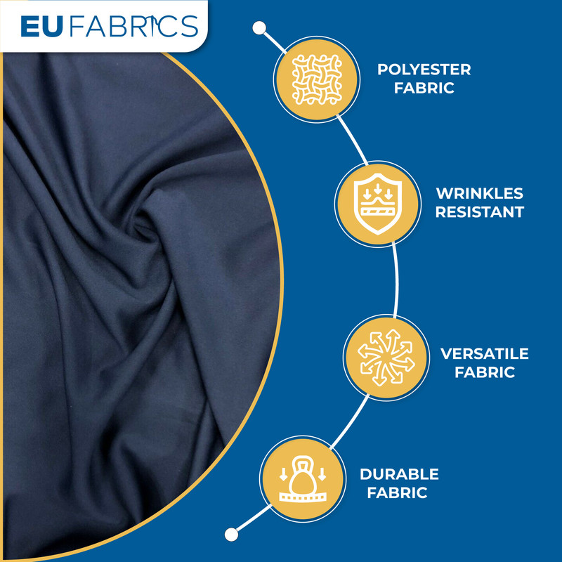 Circles - Organic Cotton Stretch Jersey - European Import - Navy Circles - Organic Cotton Stretch Jersey - European Import - Navy