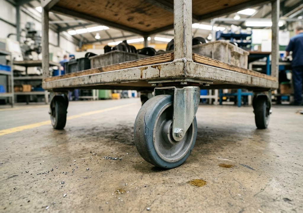 Replacement caster wheels for damaged cart