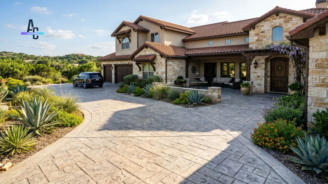 Stamped Concrete Patterns Flagstone Ashlar San Antonio