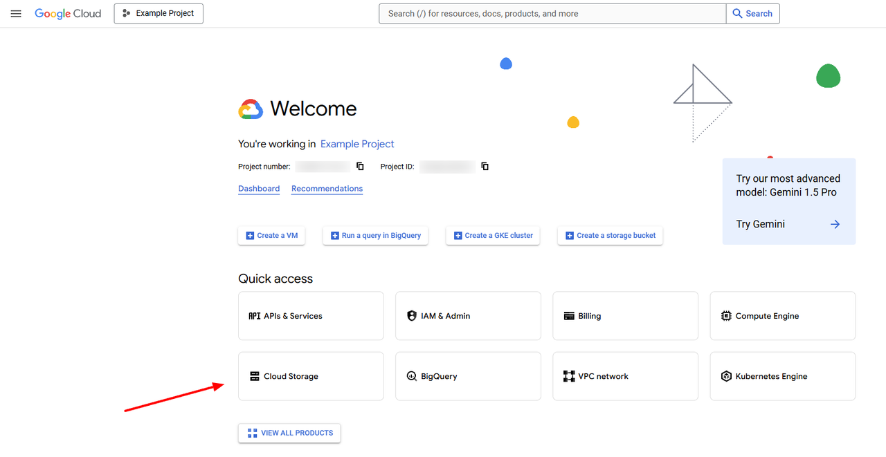 View the Google Cloud Project number