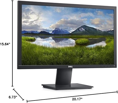 Vista trasera del monitor Dell mostrando los puertos de conexión VGA y DisplayPort.