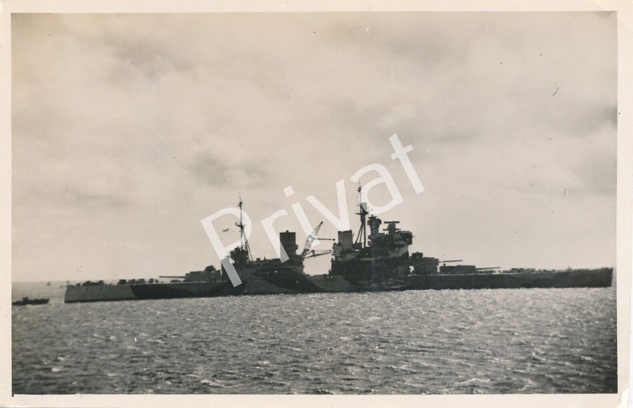 Foto WK II englisches Schlachtschiff -H. M. S. Anson- L L1.76 (1)
