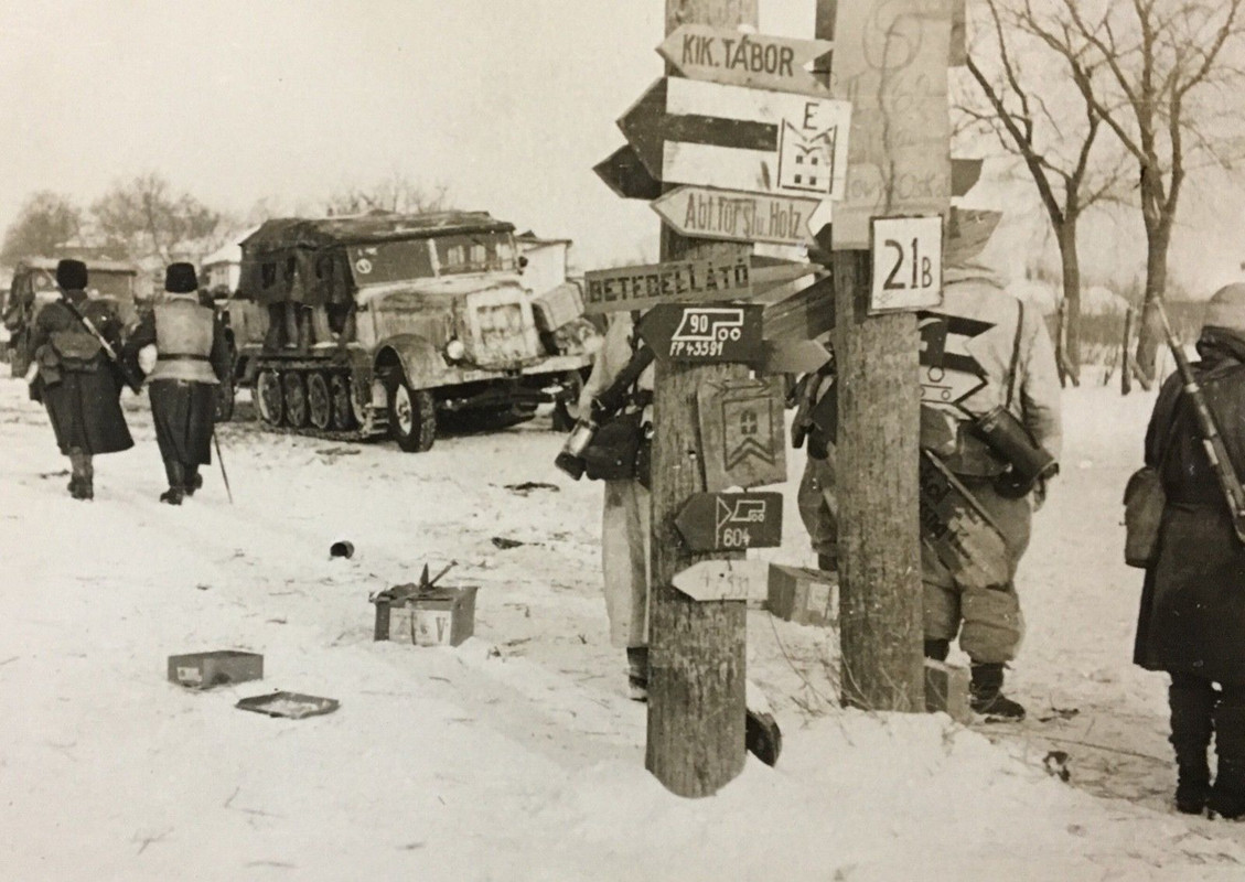 Art.Rgt 62 (Düsseldorf) 1942 SdKfz Halbkette Schilderwald Schild