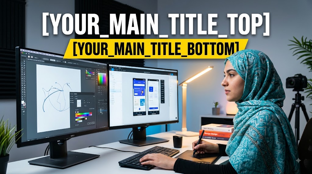 AI-generated example result for the youtube-thumbnail prompt: Content Creator & Marketing YouTube Thumbnail AI Prompt #92 – Single-Scene Composition