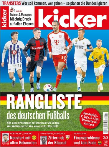 Kicker Sportmagazin No 02-03 vom 04  Januar 2024