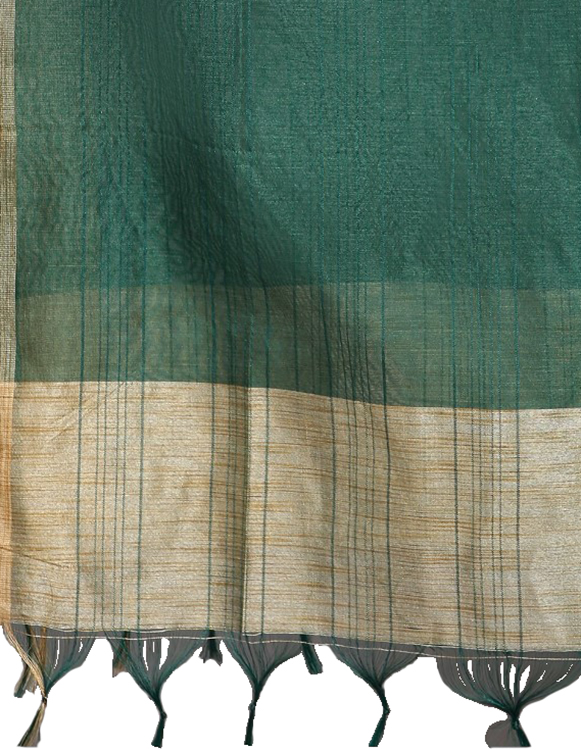 Chanderi Dupatta Gold Toned Striped with Zari Veil Stole Neck Scarf For Women's - Picture 37 of 46