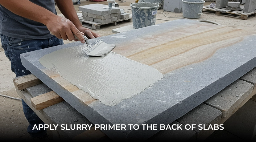Apply-Slurry-Primer-to-the-back-of-Slabs