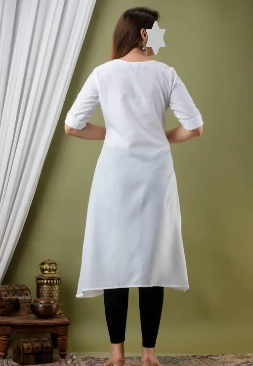 Fashionable Cotton Slub Dijital Print Anarkali Kurti For Women Color 3 (R108)