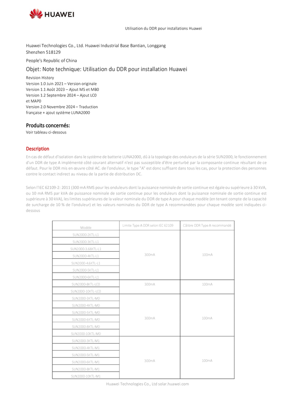 Attestation DDR Installation Huawei V1.1