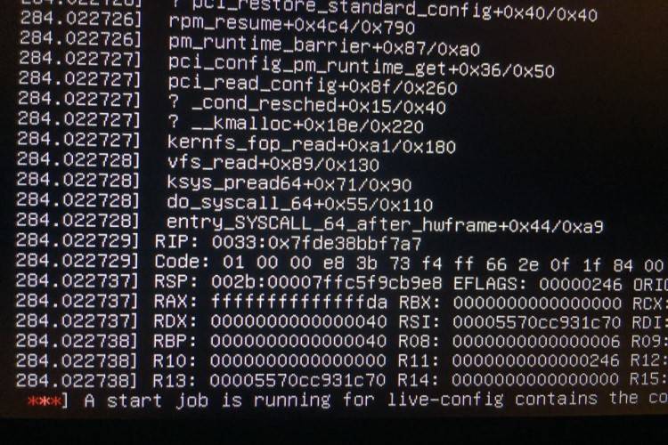 Start Job is running for live-config error in kali linux