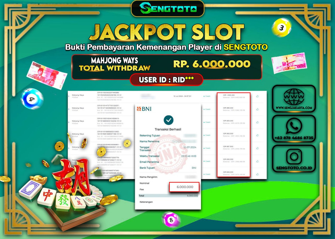BUKTI PEMBAYARAN SLOT MAHJONG WAYS