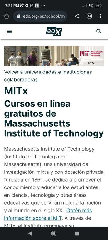 MiT: Cursos gratuitos por medio de edx 
