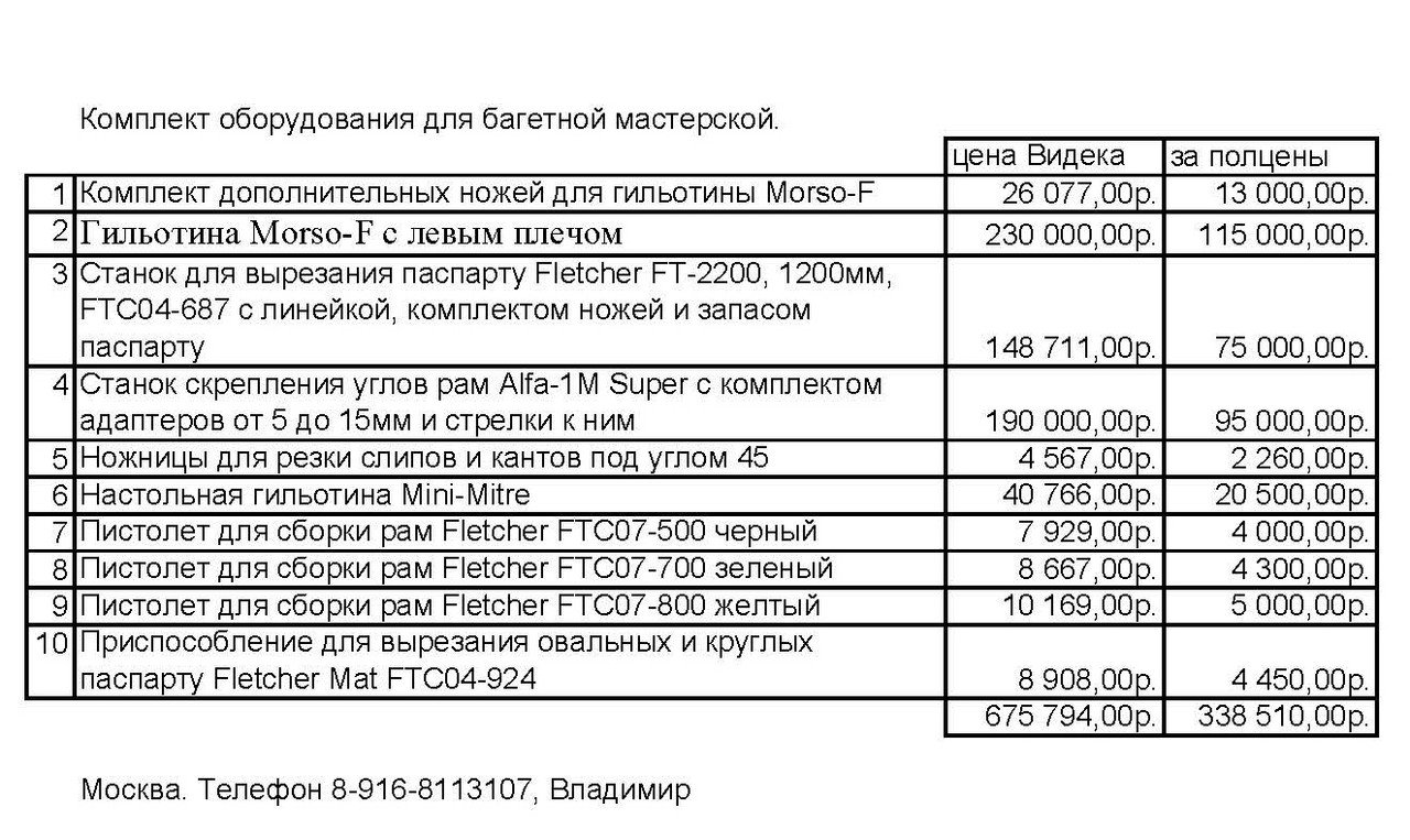 Оборудование 1