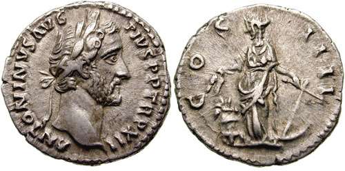 Denario de Antonino Pio. COS IIII. Annona izq. Roma B535-BA65-34-B4-4269-8884-D6-D802-BABCAC