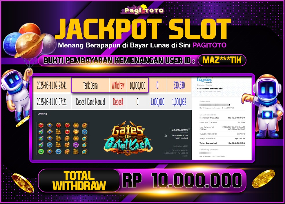 HAPPY JACKPOT MEMBER PAGITOTO SLOT GATES OF GATOT KACA Rp 10.000.000-, - LUNAS