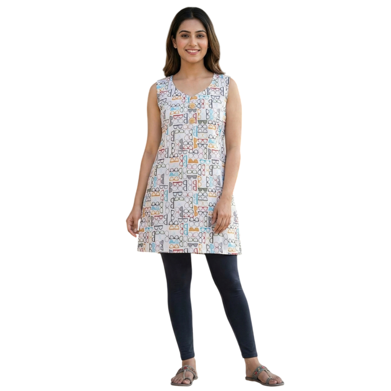 Qyaari Modern Short Digital Printed Kurti for Daily Comfort