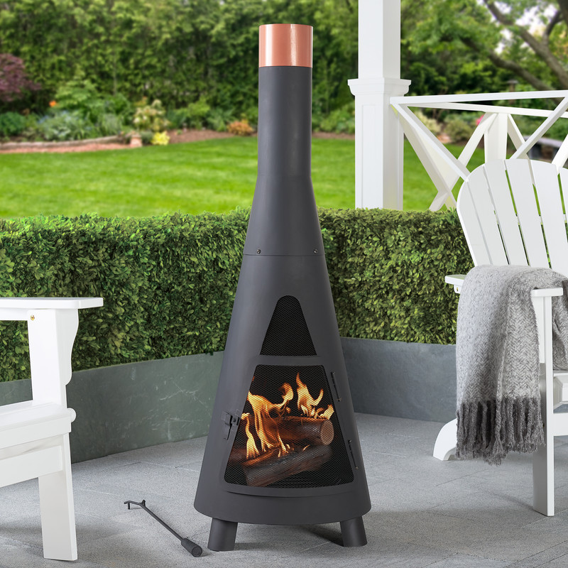 Quemador De Madera Al Aire Libre Acero Chimnea Patio Calentador Aire Libre De Acero Chimnea Patio