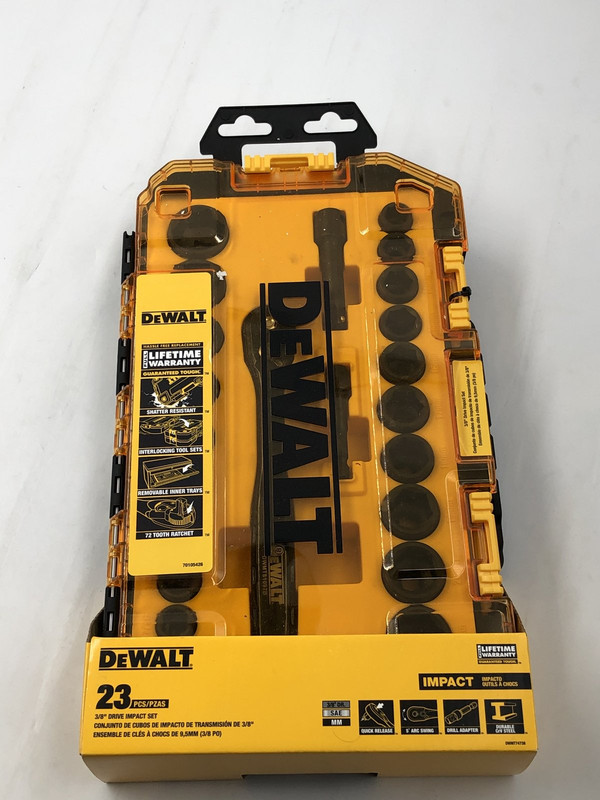 DEWALT 23PC 3/8" DRIVE IMPACT SET LIFETIME WARRANTY DWMT74738 TOOL SET