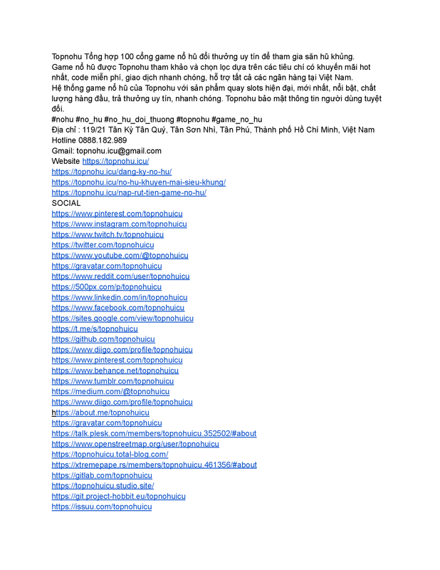 Top 10 Game Nổ Hũ Uy Tín Số #1 Đẳng Cấp 2024 - Topnohu