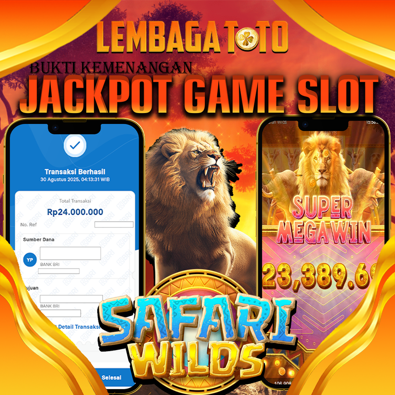 BUKTI JACKPOT 31 AGUSTUS LEMBAGATOTO SAFARI WILDS  Rp.24.000.000,- LUNAS